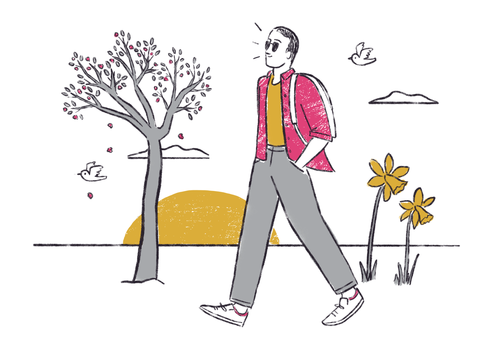 Walking illustration